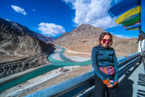 the confluence of Indus and Zanskar rivers