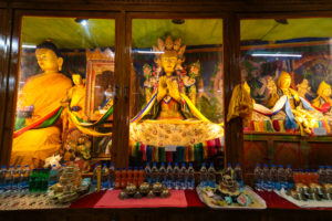 Padmasambhava and Buddha Maitreya statues